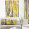 Designart - Grey and Yellow Abstract Pattern - Abstract Canvas Print